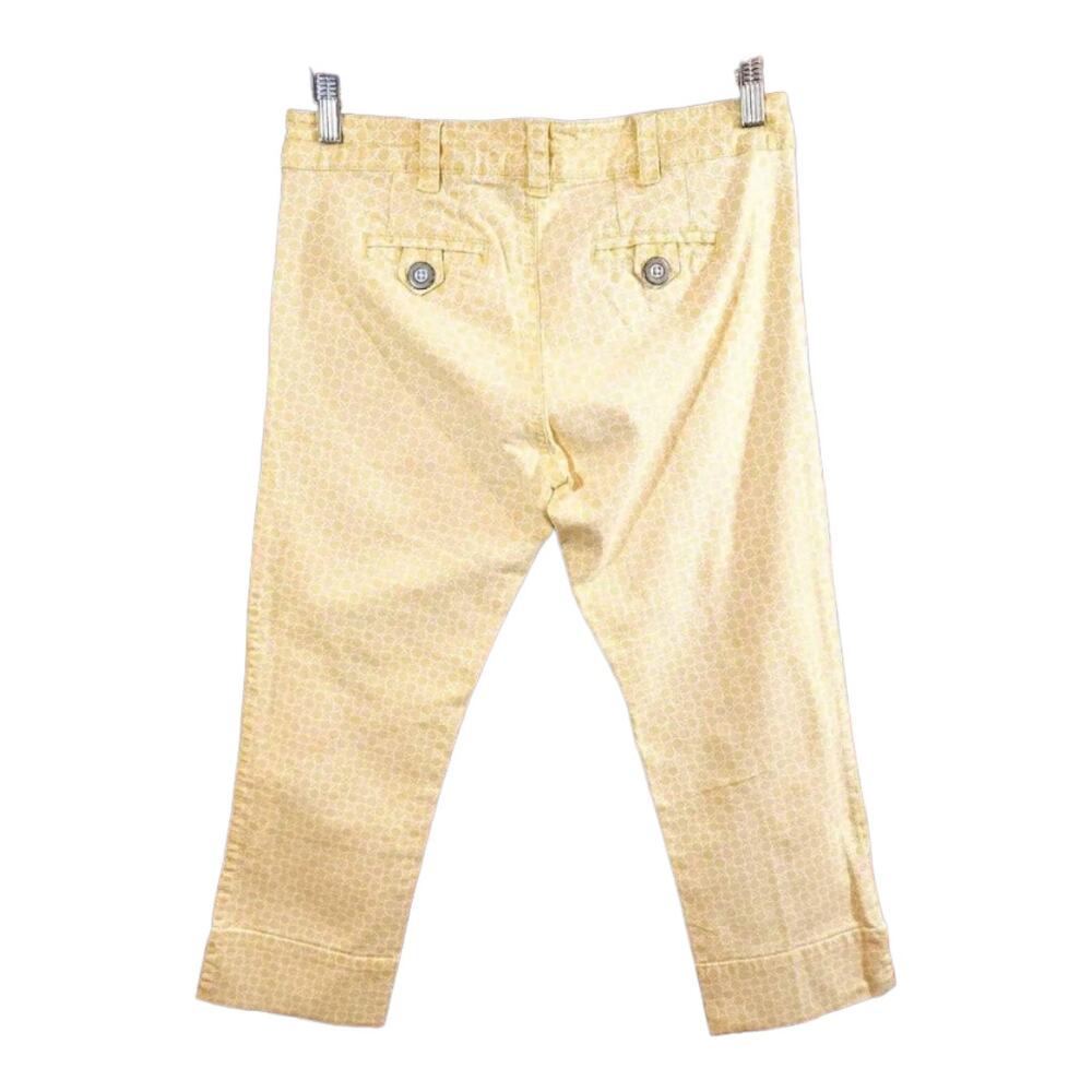 Anthropologie Idra Printed Straight Leg Cropped Split Cuff Chino Women's 4 - Picture 5 of 6